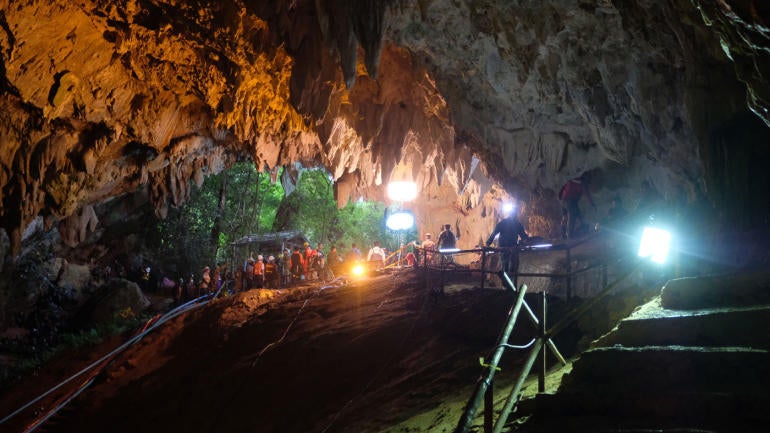 Image result for photos of boys stuck in thailand cave