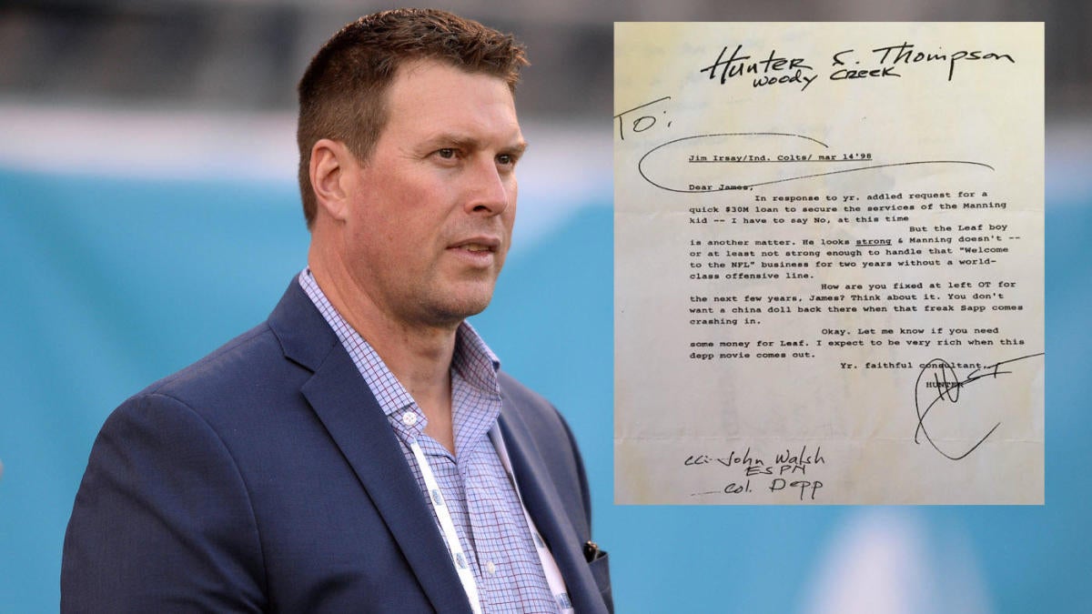 Hunter S. Thompson urged Colts owner Jim Irsay to draft Ryan Leaf