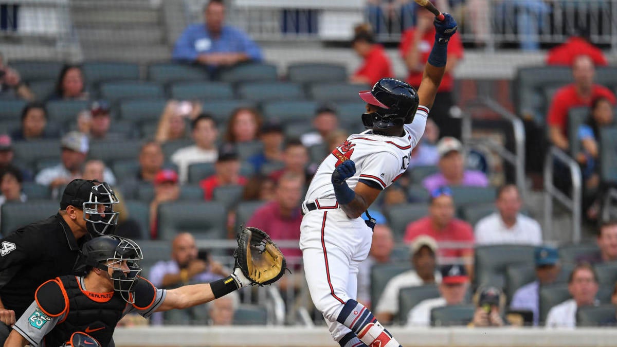 Marlins hit Acuña with 1st pitch, 3 ejected; Braves win 1-0