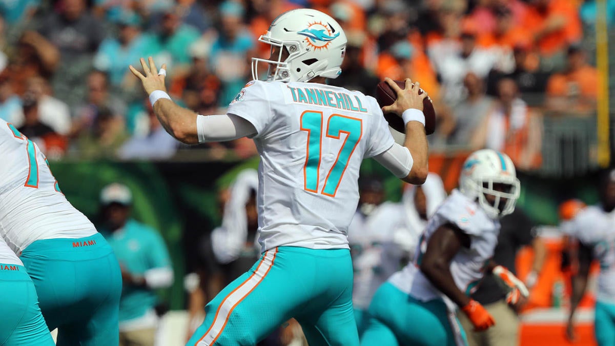 Former Miami Dolphins' QB Ryan Tannehill and WR Jarvis Landry