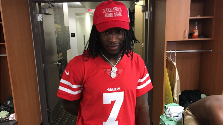 Alvin Kamara dons Colin Kaepernick jersey, 'Make Africa 