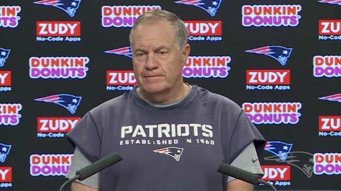 Bill Belichick Does Not Appear Amused By Question Comparing Khalil Mack ...