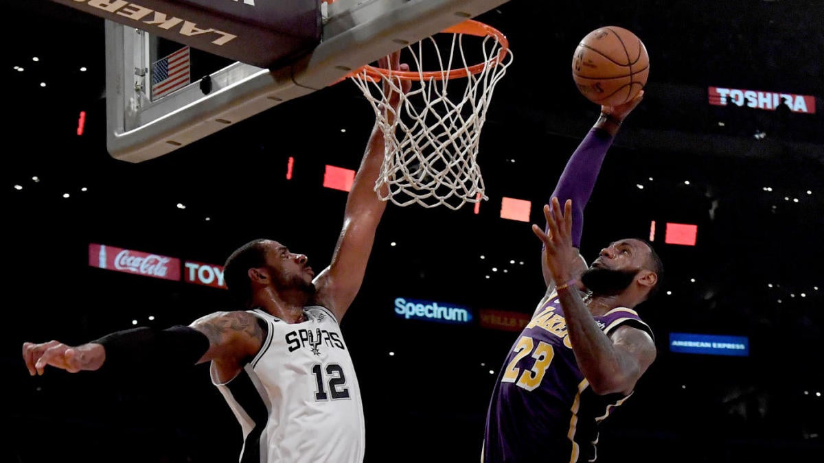 NBA scores, LeBron takes over as Lakers beat Spurs; George leads OKC past Nets; Curry goes off vs. Cavs - CBSSports.com