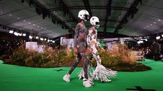 Football helmets are randomly popping up in Paris during Fashion Week 