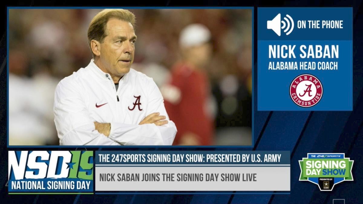 Alabamas Nick Saban Joins The 247sports Signing Day Show