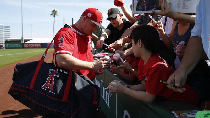 MLB: Spring Training-Texas Rangers at Los Angeles Angels