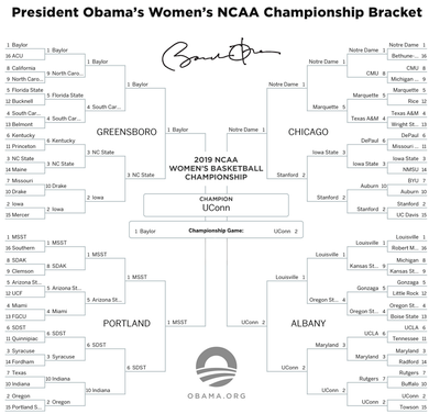 March Madness: Barack Obama's NCAA Tournament bracket has Duke, UNC ...