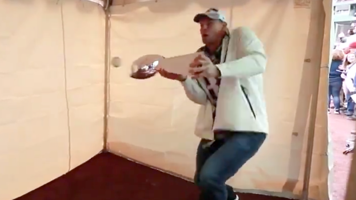 Rob Gronkowski dented Patriots' Lombardi Trophy using it as a baseball bat