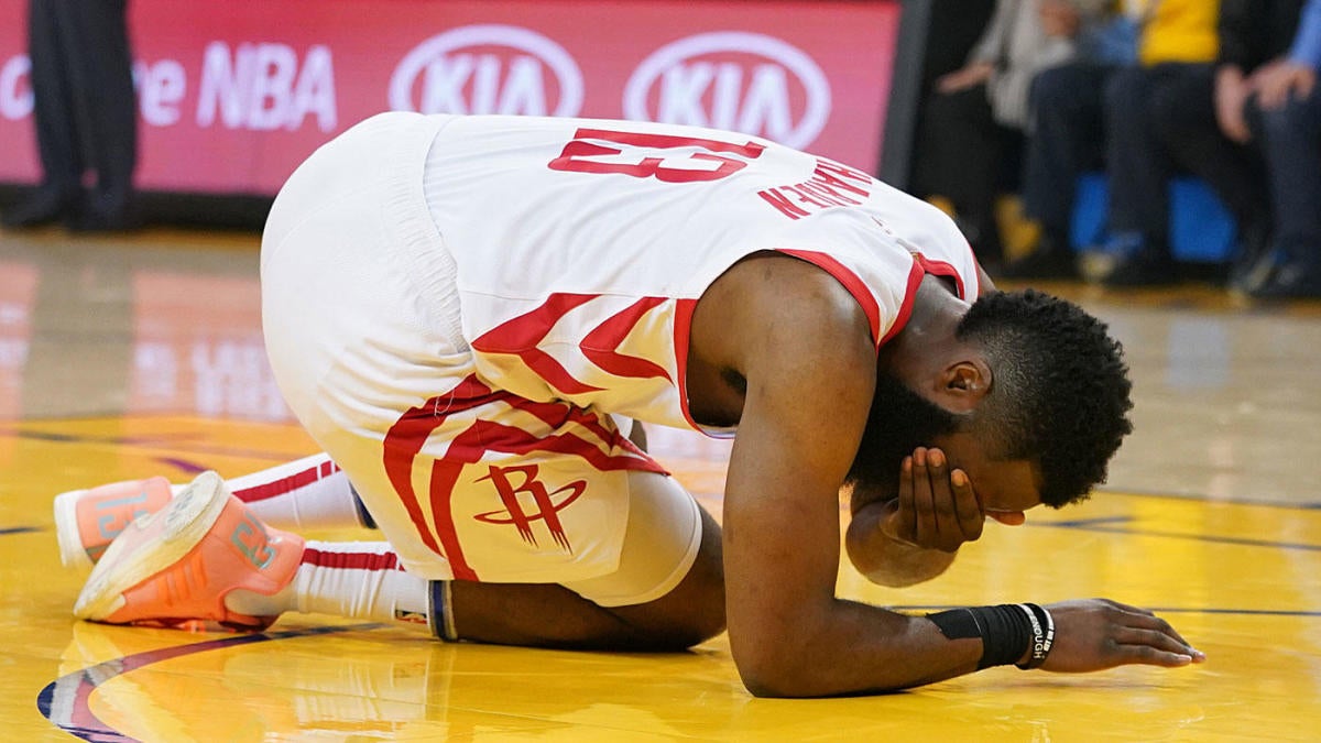 Warriors vs. Rockets James Harden suffers laceration on left eyelid in