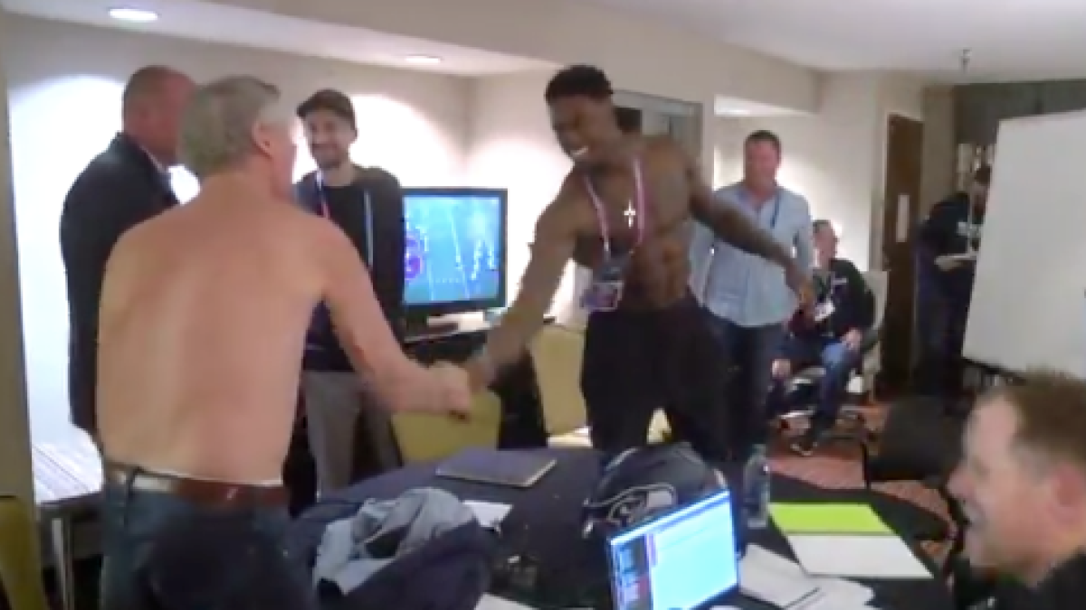 Pete Carroll & D.K. Metcalf Go Shirtless