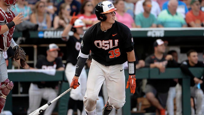 NCAA Baseball: College World Series-Arkansas vs Oregon State