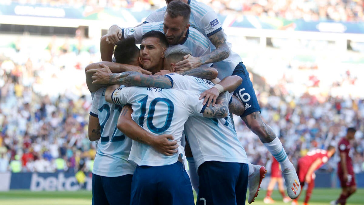 Argentina Vs Chile Score Messi Gets Red Card Aguero And Dybala Score To Win Copa America Third Place Match Cbssports Com