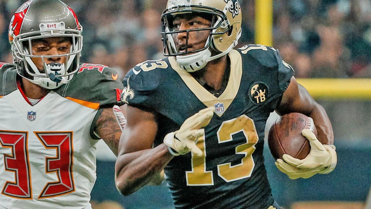 New Orleans, USA. August 13, 2023: Saints wide receiver Michael Thomas (13)  makes a catch during NFL pre-season game action between the New Orleans  Saints and the Kansas City Chiefs at the