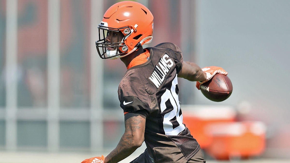 Cornerback Greedy Williams of the Cleveland Browns runs a play