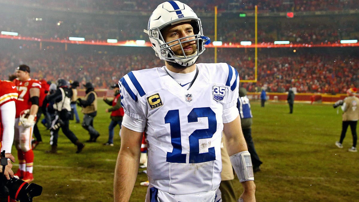 andrew luck signed football