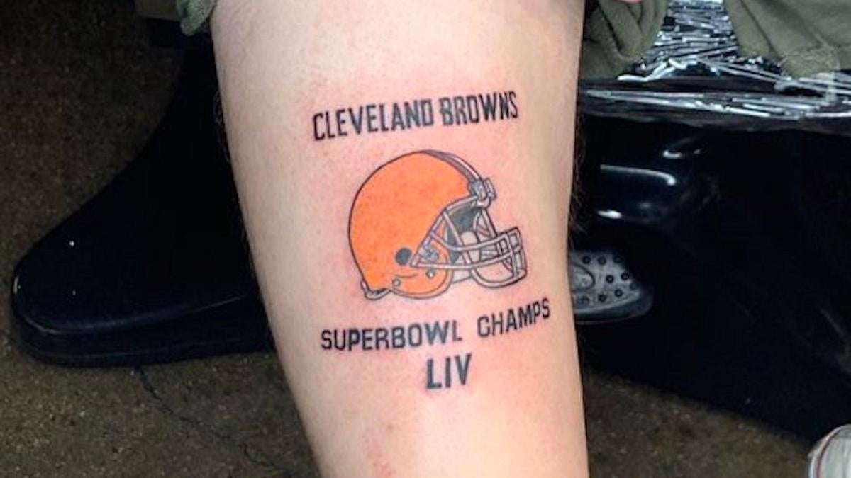 Cleveland Browns fan gets Super Bowl LIV champions tattoo ...
