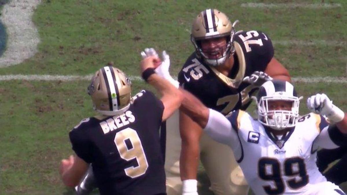 Brees injures hand as Rams beat Saints in NFC title game rematch