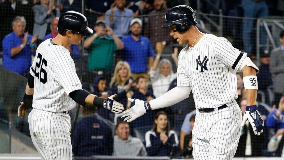Yankees' Aaron Judge reacts to Luke Voit-Padres trade