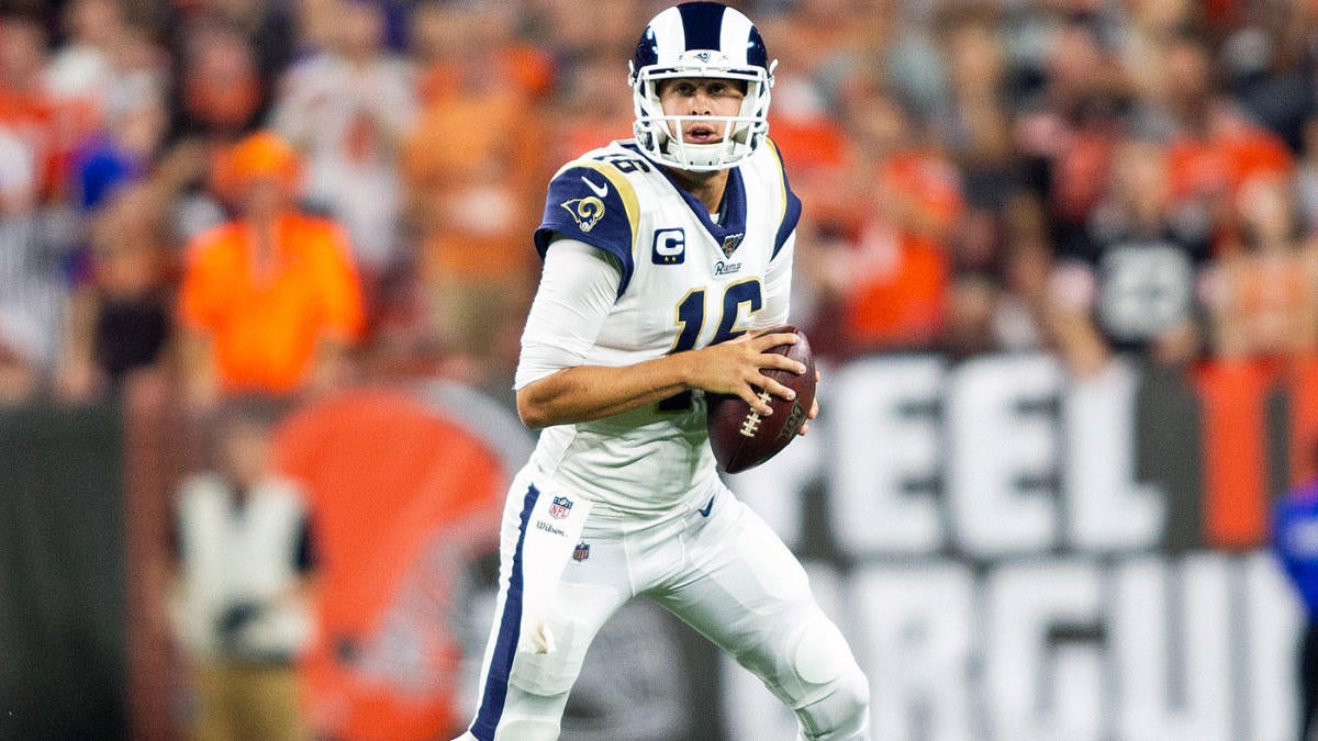 Lot Detail - 12/15/2019 JARED GOFF LOS ANGELES RAMS GAME WORN JERSEY  PHOTO-MATCHED TO GAME VS. COWBOYS - 2 TDS, 284 YDS.