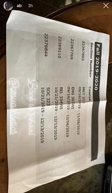 Antonio Brown class schedule