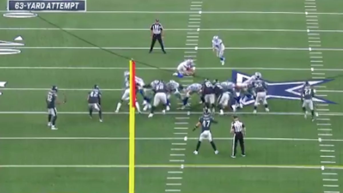 Watch the Cowboys' UDFA kicker make record-breaking field goal