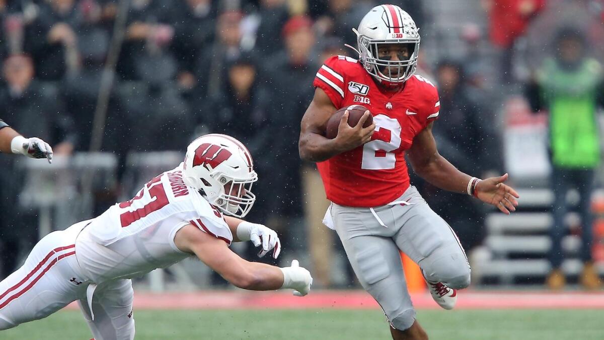 jk dobbins football jersey