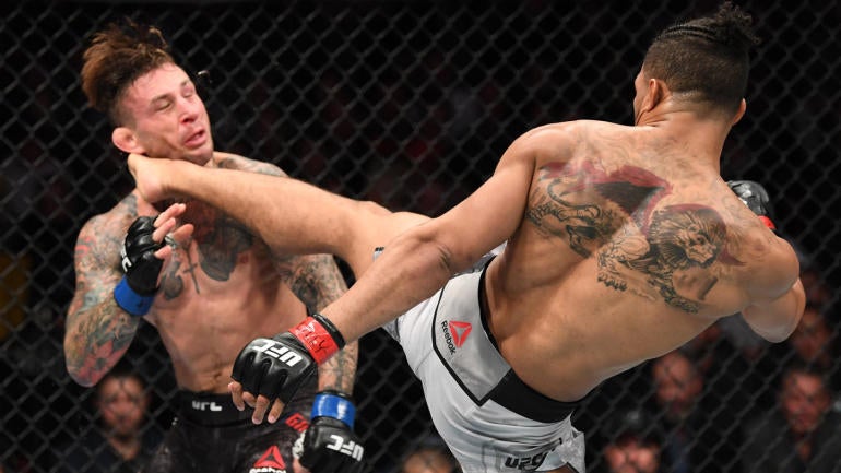 Kevin Lee knockouts Gregor Gillespie in the first round at UFC 244