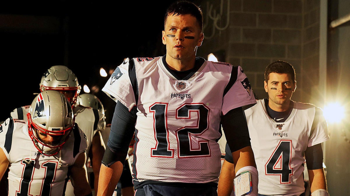 American football player Tom Brady for the New England Patriots of