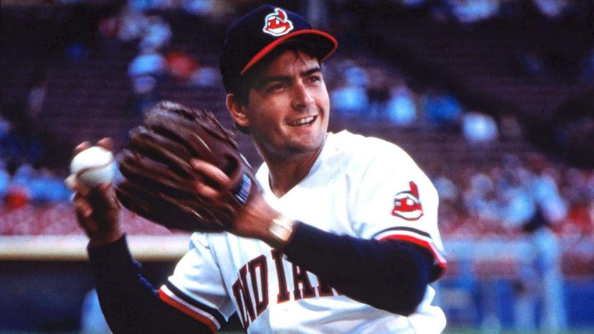 In Major League, Charlie Sheens character (Ricky Vaughn) doesn't