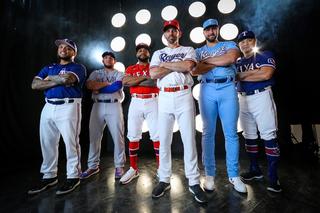 Texas Rangers unveil new uniforms for 2020 season, including baby