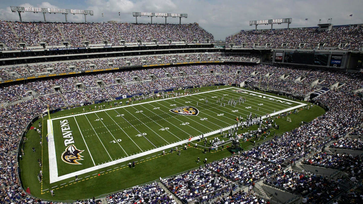 A view from some of the empty seats at M&T Bank Stadium