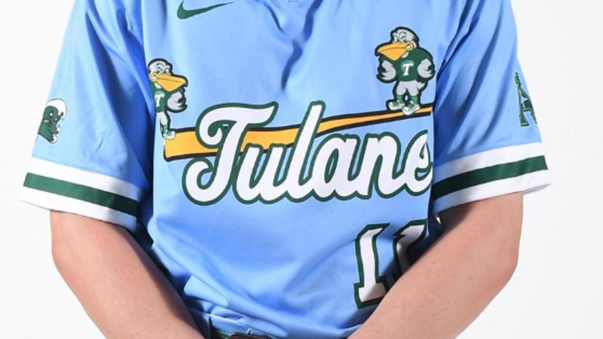 LOOK: Tulane baseball team unveils new baby blue uniforms as part