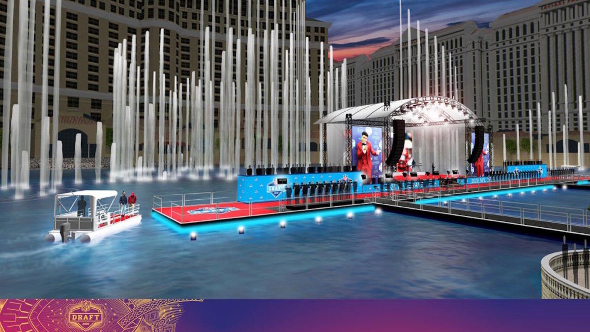 Players At The 2020 NFL Draft Will Need A Boat To Get Taken To A Stage In  The Middle Of The Bellagio Fountains For The Red Carpet - BroBible