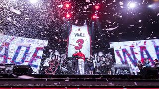 Miami Heat retire Dwyane Wade's No. 3 