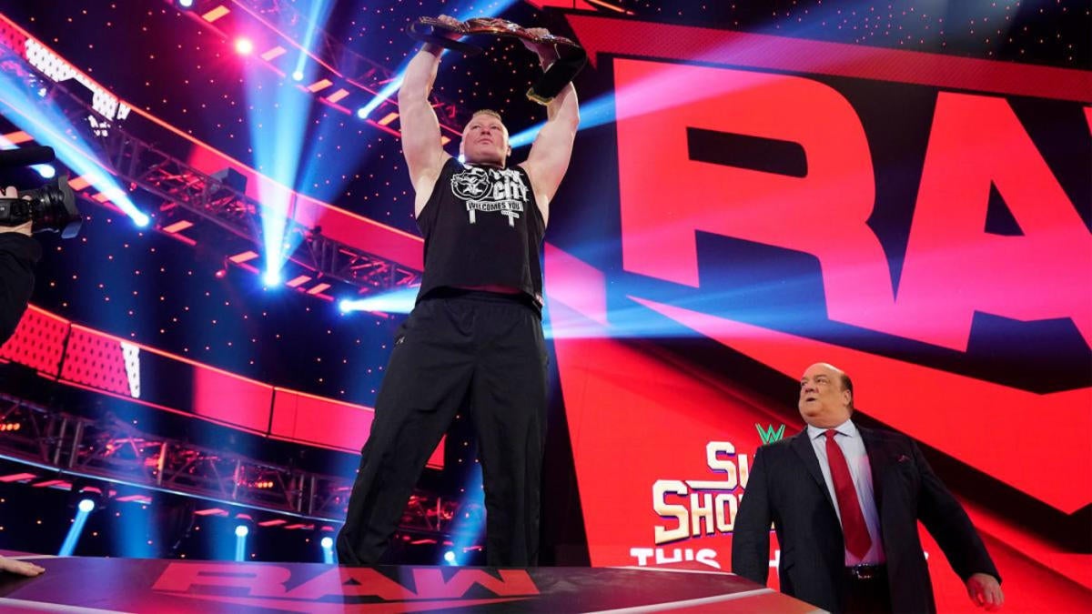 Wwe Raw Results Recap Grades Brock Lesnar Appears Becky Lynch And Shayna Baszler Brawl Cbssports Com