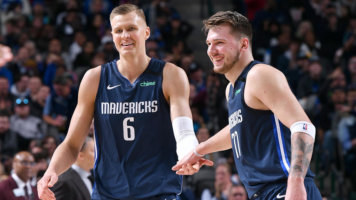 Kristaps Porzingis (pictured) and Luka Doncic (pictured) look to break through in the playoffs this year.

via 2020 NBAE