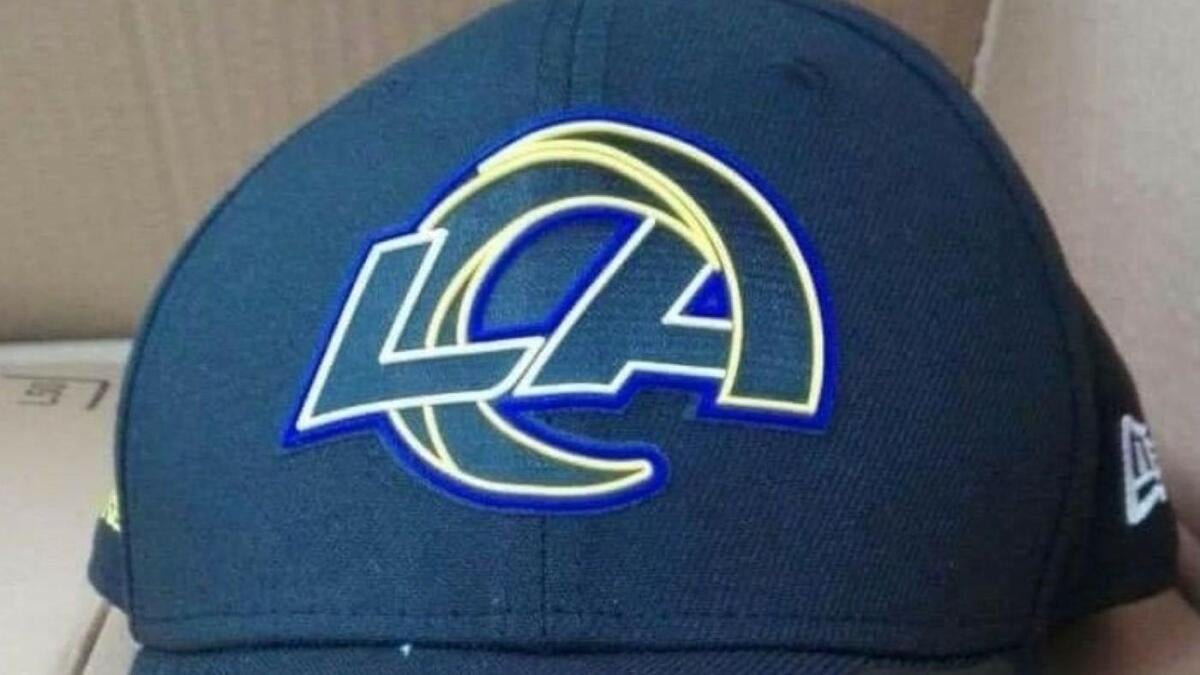 los angeles rams hat with horns