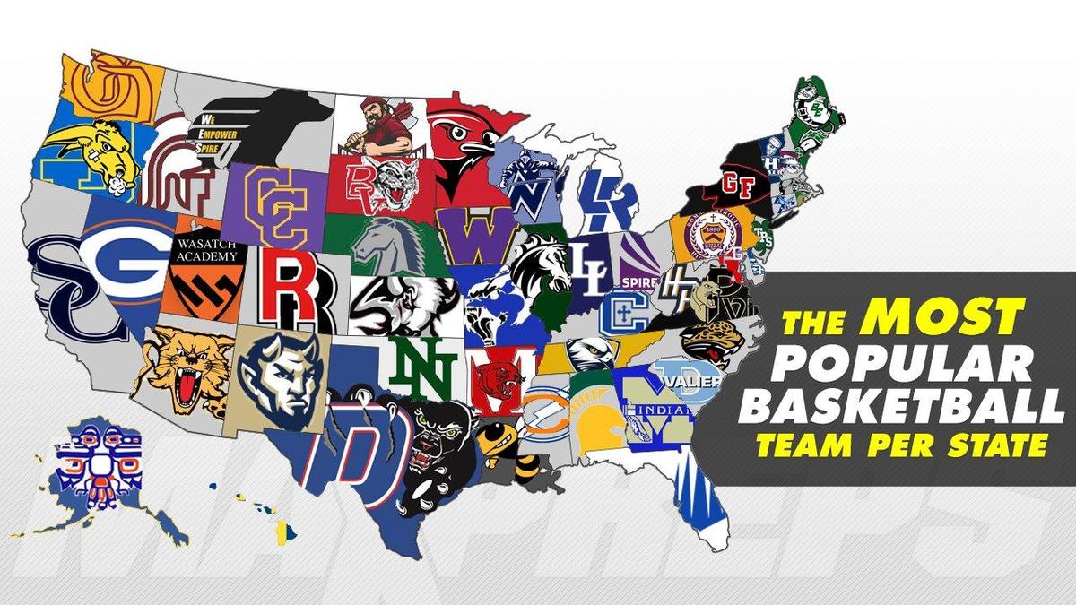 Most popular high school basketball teams in each state ...