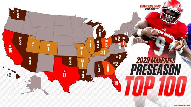 MaxPreps 2020 preseason Top 100 high school football teams 