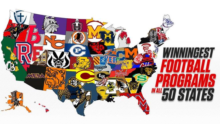 Winningest High School Football Programs Of All-time In All 50 States ...