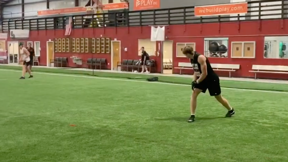 Workout highlights of fourstar tight end Thomas Fidone