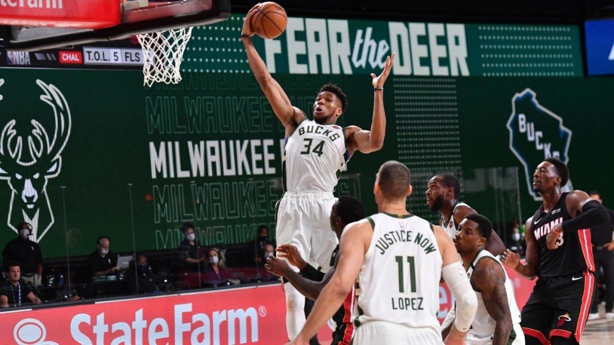 Bucks Vs Heat Score Takeaways Giannis Antetokounmpo Leads Comeback Win To Clinch No 1 Seed In East Cbssports Com