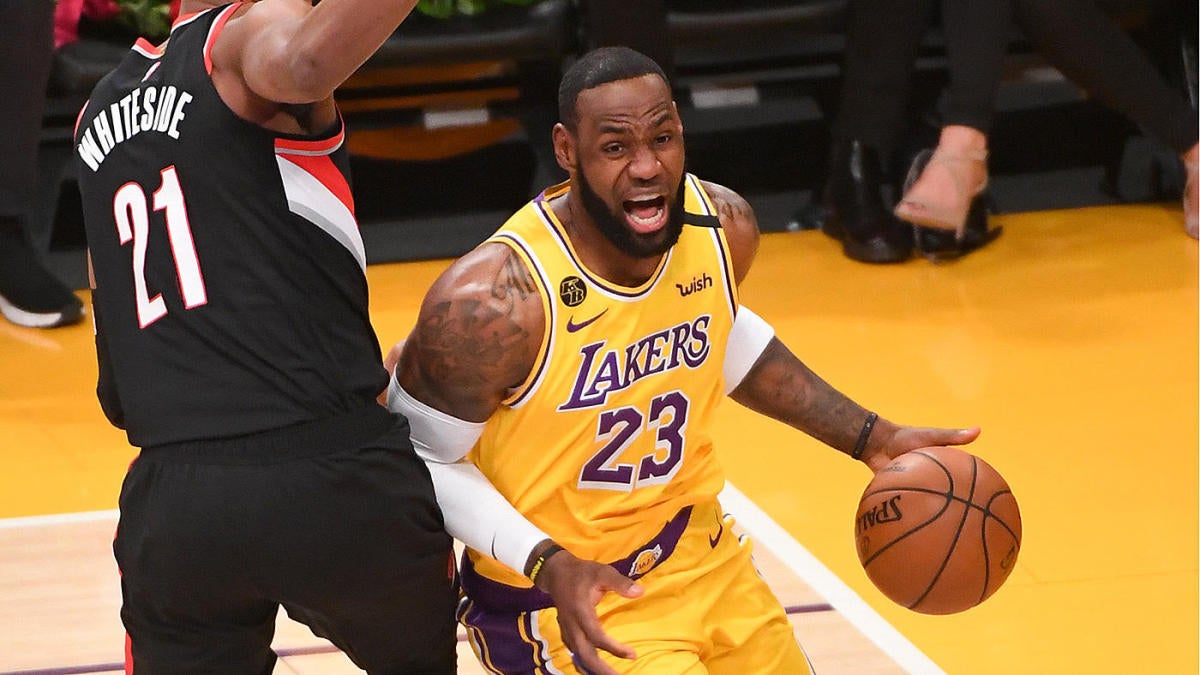 Lakers Vs Blazers Lebron James Drops Dame Lillard Doubles Carmelo Anthony Conundrum Among Things To Watch Cbssports Com