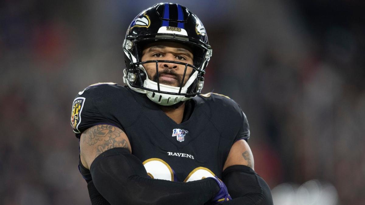 Baltimore Ravens free safety Earl Thomas lines up for a play in the first  half of an NFL football game against the Arizona Cardinals, Sunday, Sept.  15, 2019, in Baltimore. (AP Photo/Nick