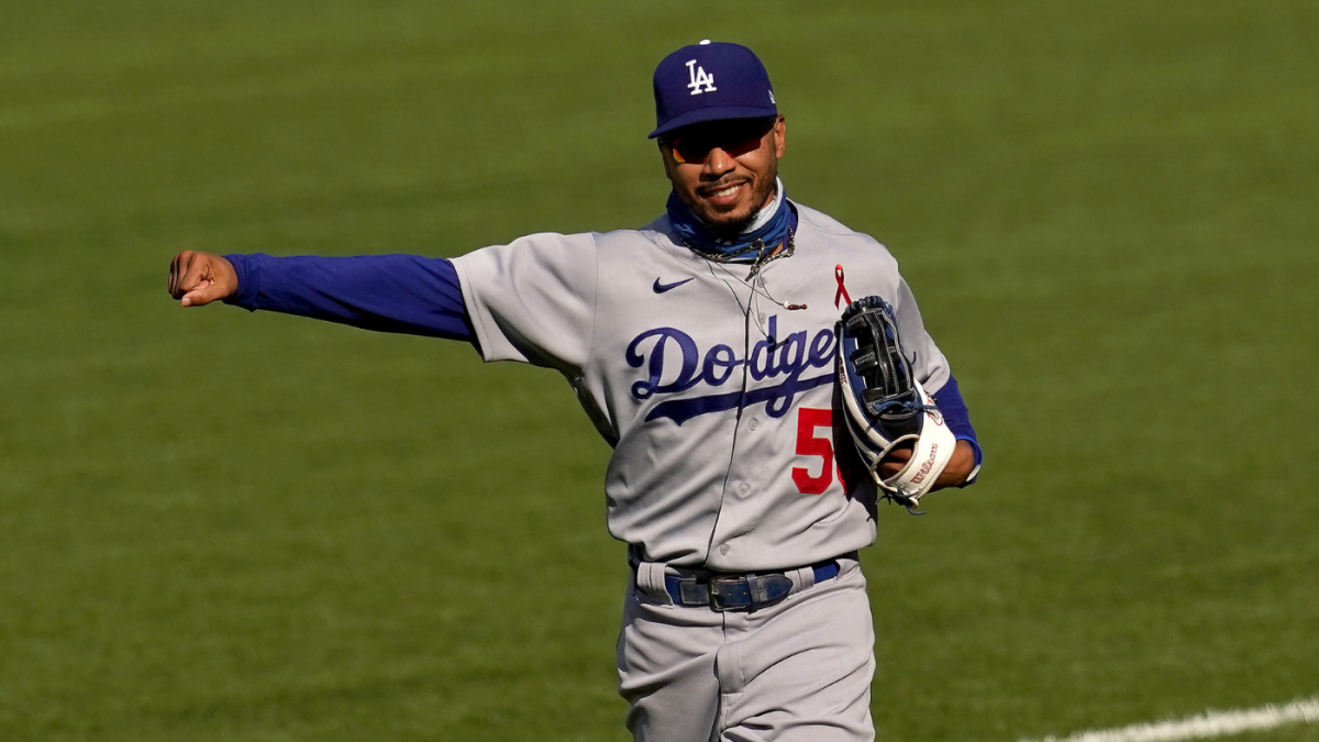 Dodgers' Mookie Betts makes rare start at second base