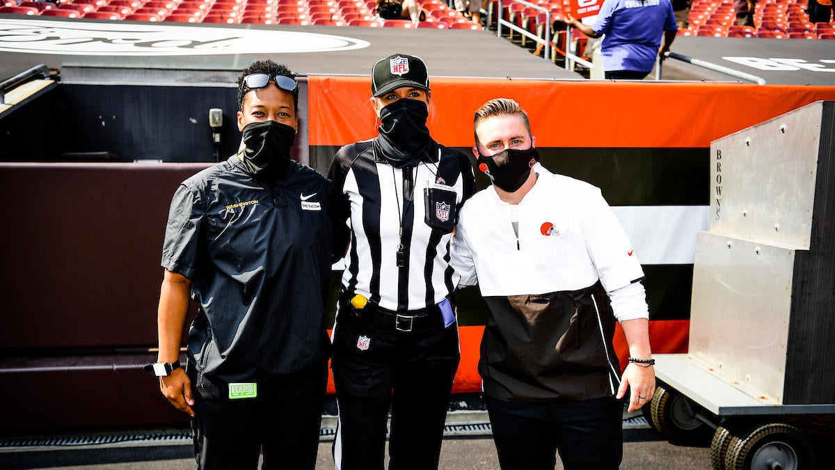NFL history made: Two female coaches and a female official on field for  same game in Cleveland 