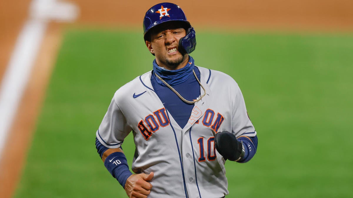 August 10, 2018: Houston Astros first baseman Yuli Gurriel (10) during a  Major League Baseball game between the Houston Astros and the Seattle  Mariners on 1970s night at Minute Maid Park in