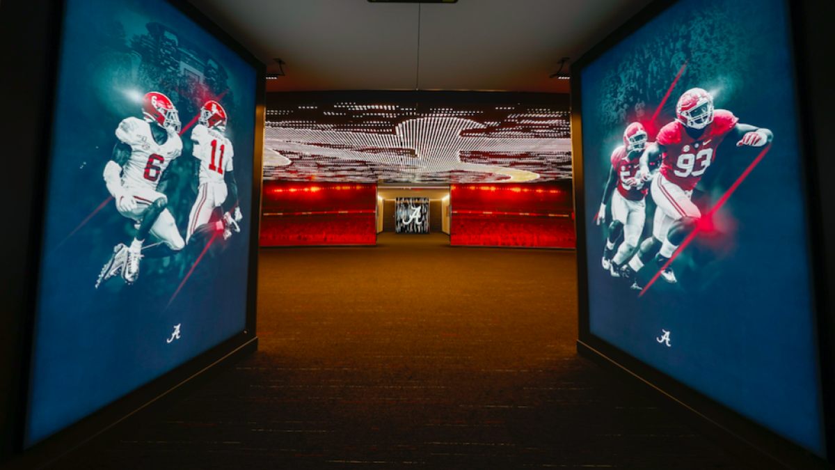 locker room at Bryant-Denny Stadium 