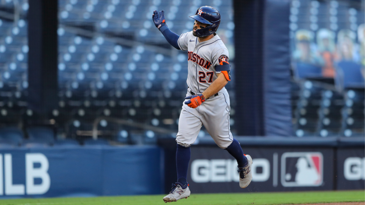 Astros Jose Altuve Homers In Alcs Game 1 Continues Red Hot Postseason And Dominance Vs Blake Snell Cbssports Com