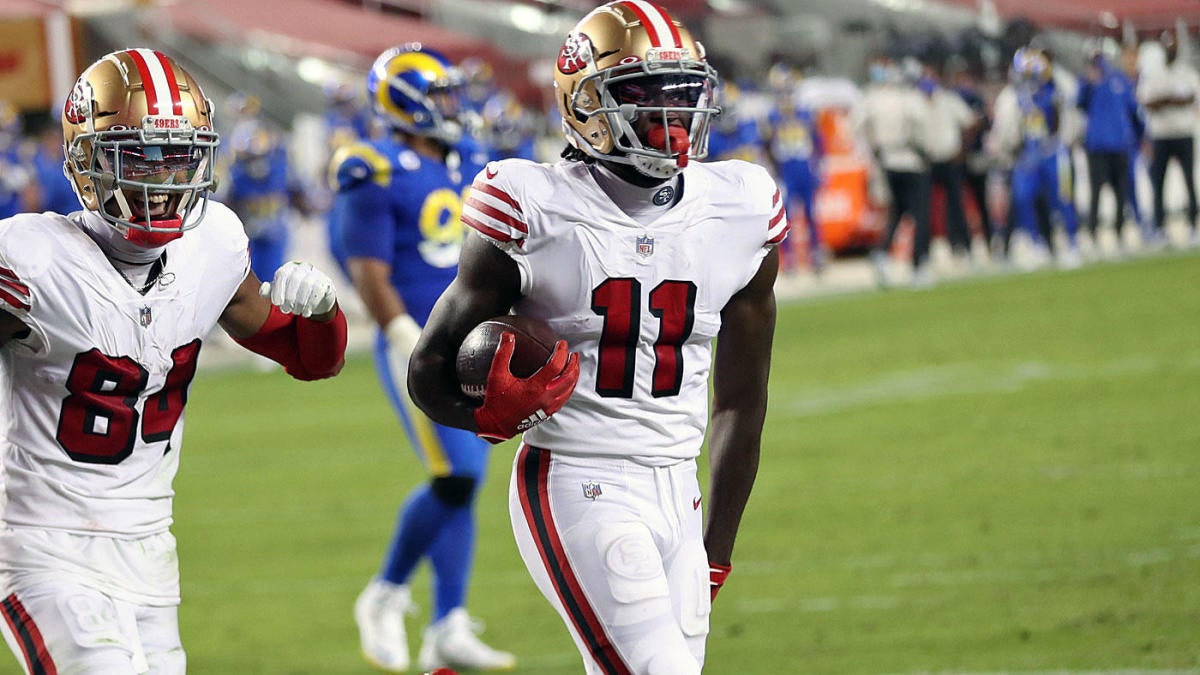 Brandon Aiyuk within striking distance of prestigious 49ers rookie record  held by Jerry Rice 